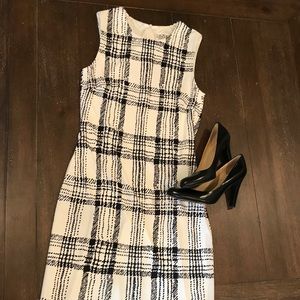 David Meister black and white dress